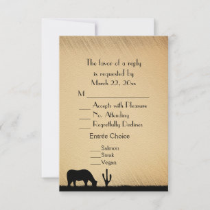 Western Wedding Menu UAWG RSVP Karte