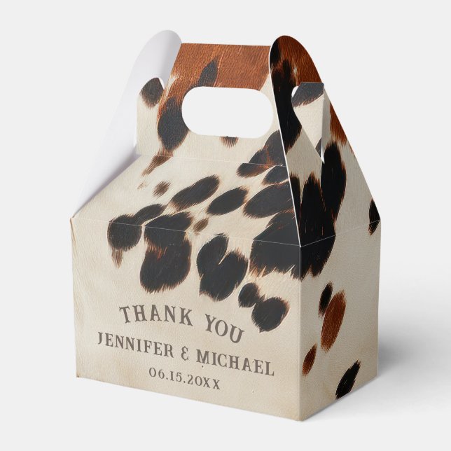 Western Wedding Rodeo Ranch Geschenkschachtel (Rückseite)