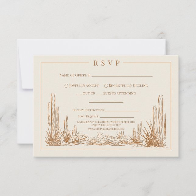Western Wedding RSVP Card (Vorderseite)