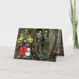 Western Weihnachten Frosty the Snowman and Horse