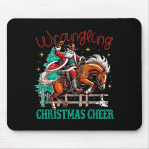Western-Weihnachts-Cowboy bändigt Weihnachtsstimmu Mousepad
