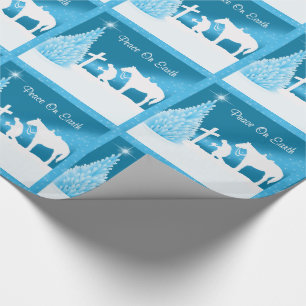 Western Weihnachts Cowboy Prachen Weltfrieden Geschenkpapier