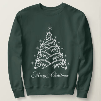 Western Weihnachts-Pferd Weihnachtsbaum Reittier Sweatshirt