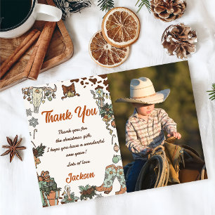 Western-Weihnachtsfeier Danke Karte Foto