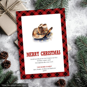 Western-Weihnachtskarten-Cowboy-Land-Thema Feiertagskarte