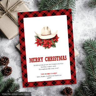 Western-Weihnachtskarten-Farmhouse-Karodesign Feiertagskarte