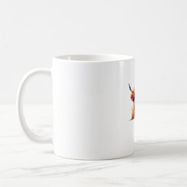 Western Weihnachtskuh Essenzieller T - Shirt Kaffeetasse (Links)