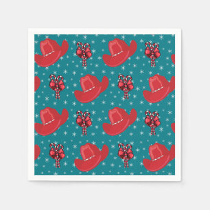 Western Weihnachtsmäntel und Bonbons Serviette