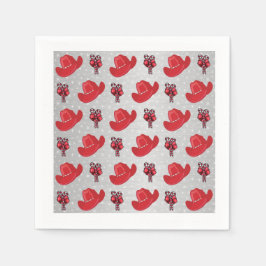 Western Weihnachtsmäntel und Bonbons Serviette