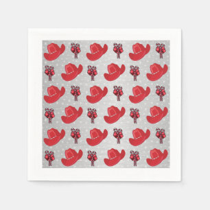 Western Weihnachtsmäntel und Bonbons Serviette