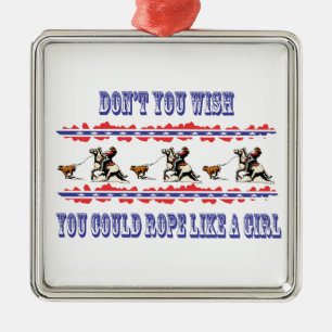 Western Weihnachtsschmuck Rodeo Calf Roping