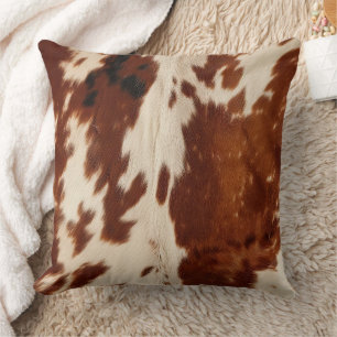 Western White Brown Black Cowhide Kissen