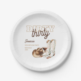 Western White Dirty Thirty 30th Birthday Party Pappteller