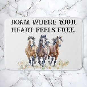 Western Wild & Free Mustang Pferde Badematte
