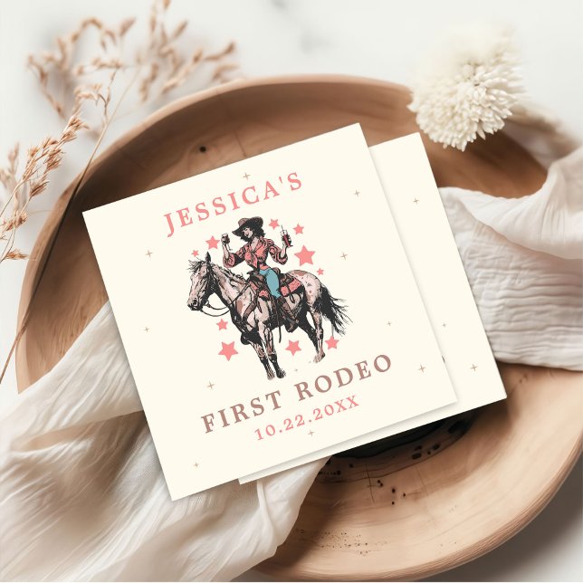 Western Wild West Country Cowgirl Birthday Party Serviette (Von Creator hochgeladen)