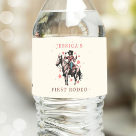 Western Wild West Country Cowgirl Geburtstag Wasserflaschenetikett