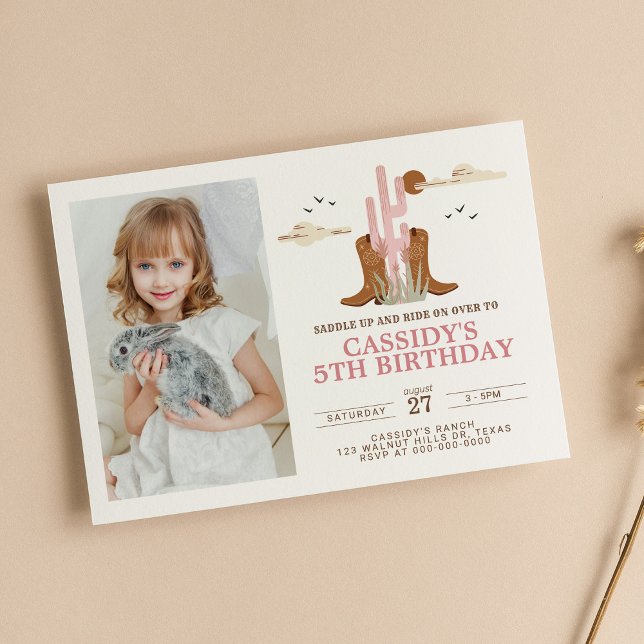 Western Wild West Country Cowgirl Rodeo Geburtstag Einladung (Von Creator hochgeladen)