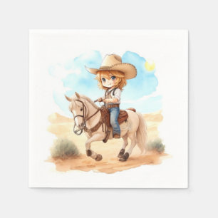 Western Wild West: Cowboy-Babydusche Serviette