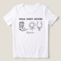 Western Wild West Moves Schwarz-Weiß-T-Shirt