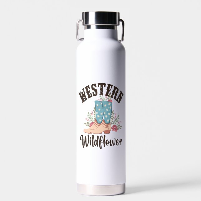 Western Wildblume Trinkflasche (Vorne)