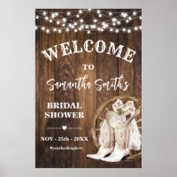 Western Willkommen Cowgirl Boots Hat Brautparty