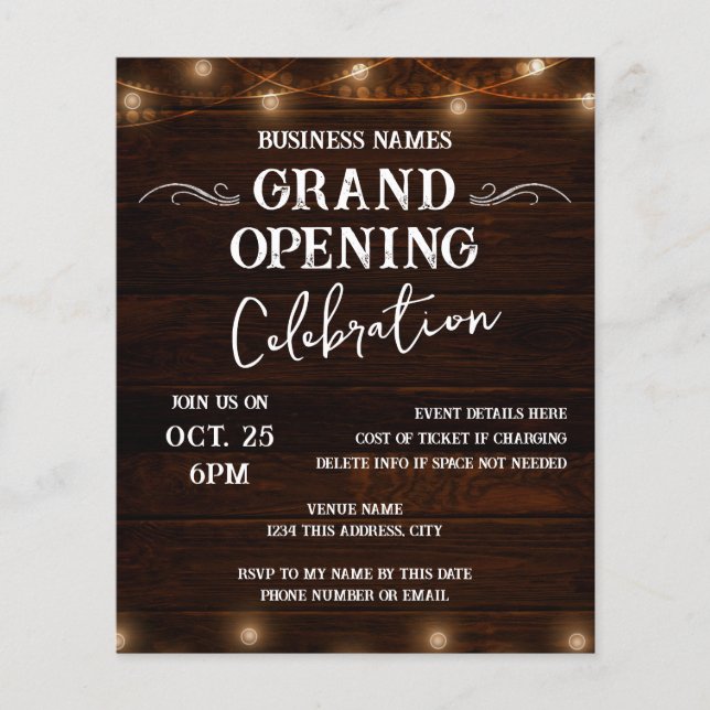 Western Wood Business Grand Opening (Vorderseite)