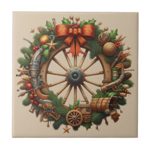Western Wreath Keramik Tile Fliese