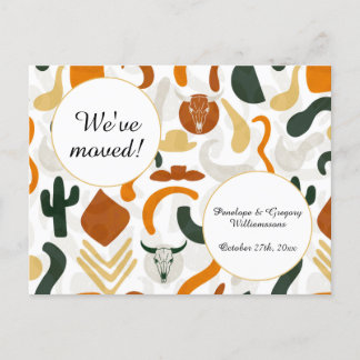 Western, Wüste, Cowboy-Boho, Adresswechsel Ankündigungspostkarte