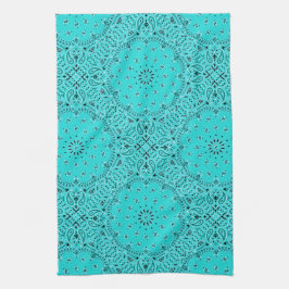 Westernbandana-Schal-Druck lt-Turquoise Paisley Küchentuch