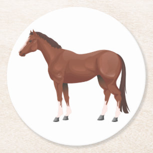 Westernreit-Pferd Runder Pappuntersetzer