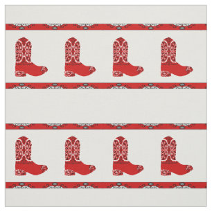 Westernrotes Bandana-Cowboystiefel-Gewebe Stoff