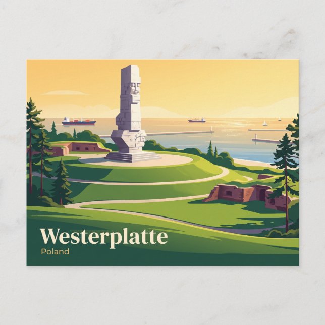 Westerplatte Polen Postkarte (Vorderseite)