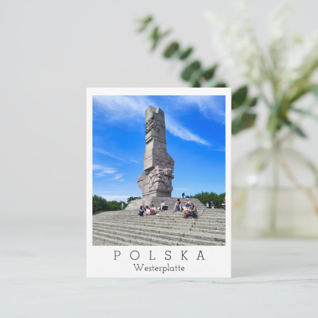 Westerplatte, Polen Postkarte (Stehend Vorderseite)