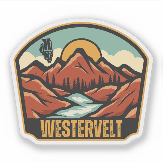 Westervelt Illinois Aufkleber (Vorderseite)