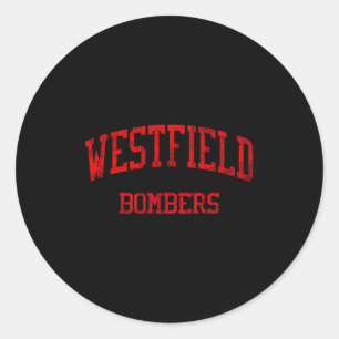 Westfield High School Hs Westfield Ma Vintage Srts Runder Aufkleber