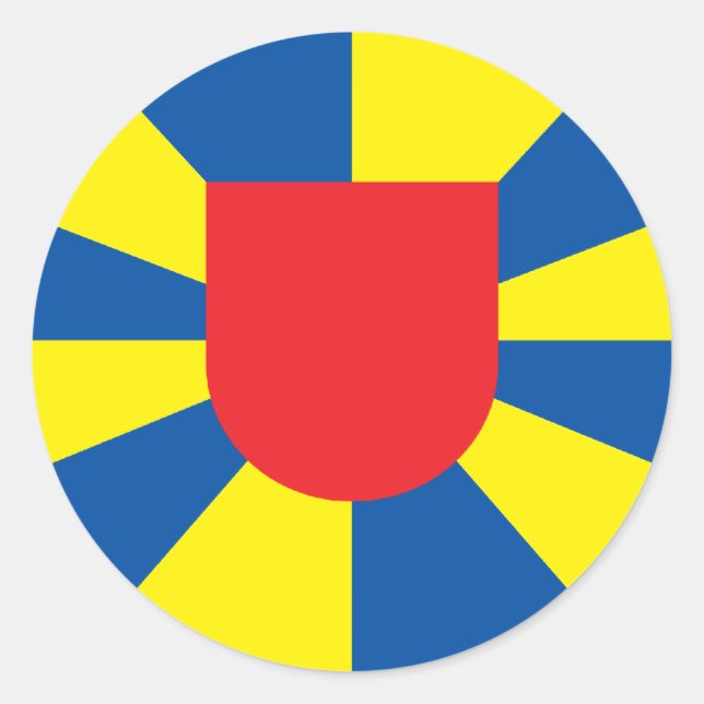 Westflandern, Belgien Runder Aufkleber (Vorderseite)