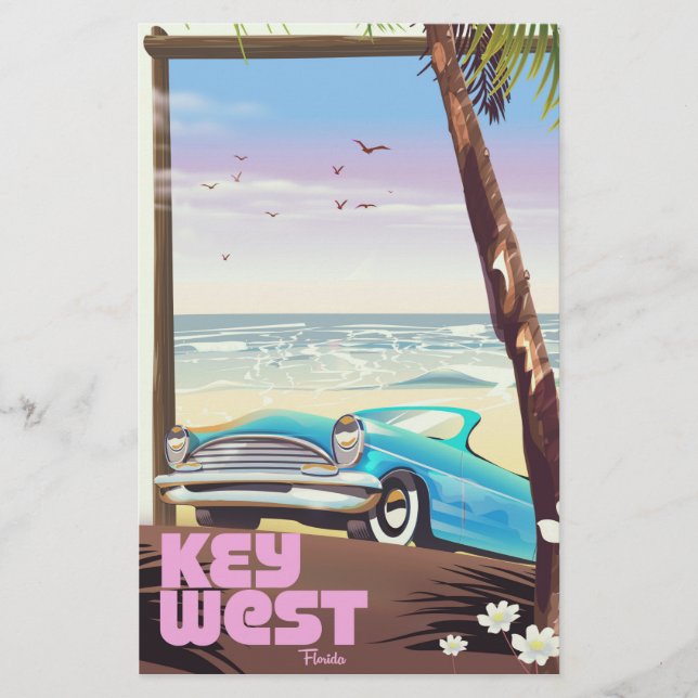 Westflorida Vintage Reiseplakat Briefpapier (Vorderseite)