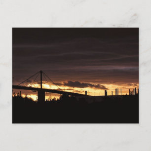 Westgate Bridge Sunset Postcard Postkarte
