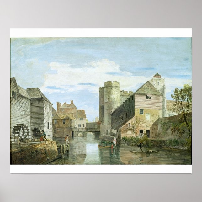 Westgate, Canterbury (Farbe des Körpers auf Papier Poster (Vorne)