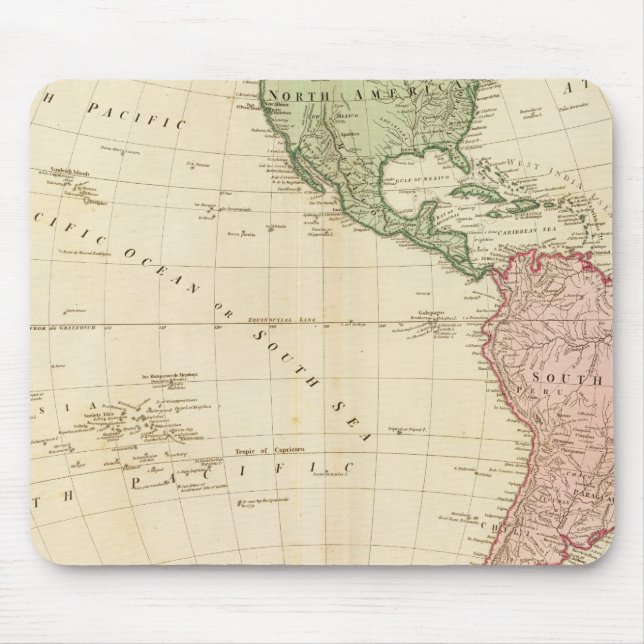 Westhalbkugel Mousepad (Vorne)