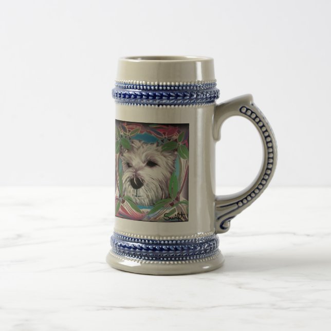 Westhochland Terrier Bierglas (Rechts)
