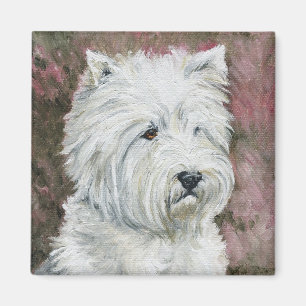 "Westhochland-Terrier" Hundekunst-Magnet Magnet