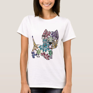 Westhochland-weißer Terrier - farbiger T - Shirt