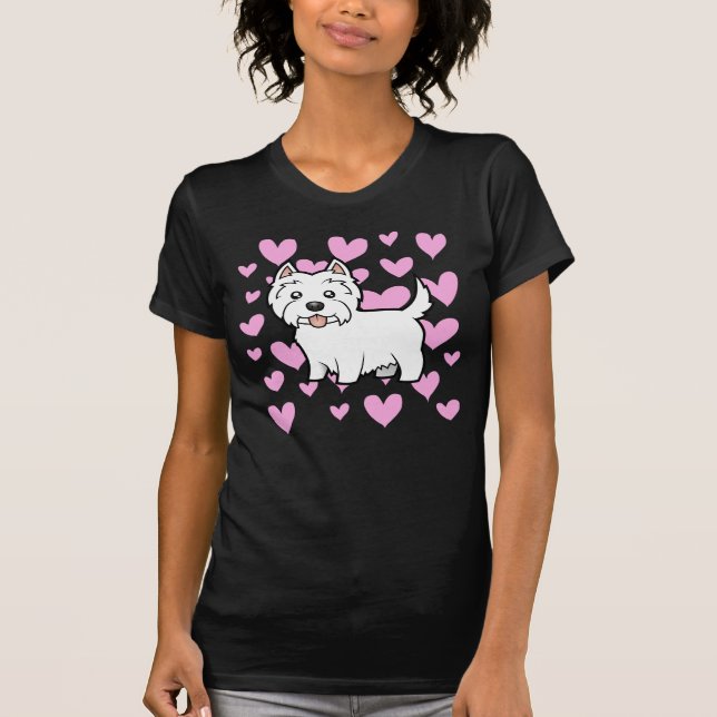 Westhochland-weißer Terrier-Liebe T-Shirt (Vorderseite)
