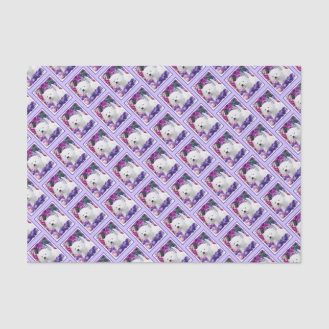 Westhochland weißes Terrier, das Hundekunst malt Seidenpapier (Vorderseite)