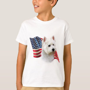 Westhochland-weißes Terrier-Flagge T-Shirt