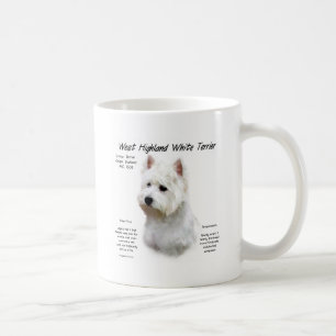 Westhochland-weißes Terrier-Geschichtsentwurf Tasse
