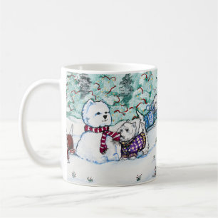 Westhochland-weißes Terrier-Schneemann Tasse