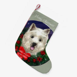 Westhochland-weißes Terrier-Weihnachten Kleiner Weihnachtsstrumpf