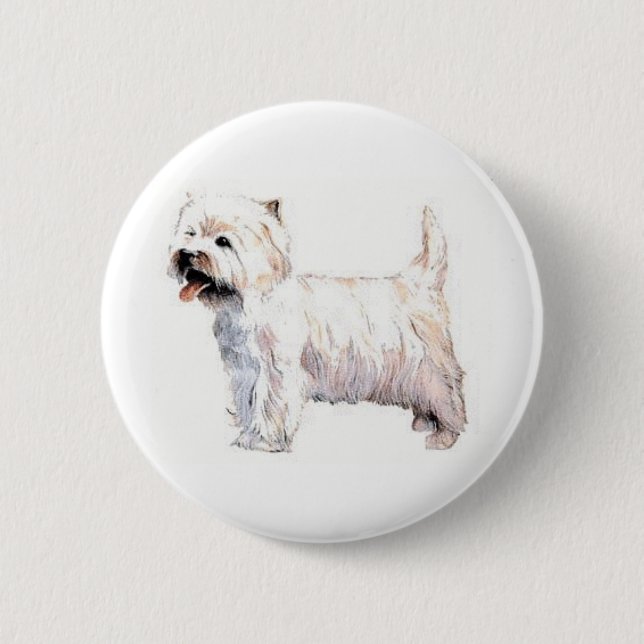 Westhochland weißes Terrier Westie Button (Vorderseite)